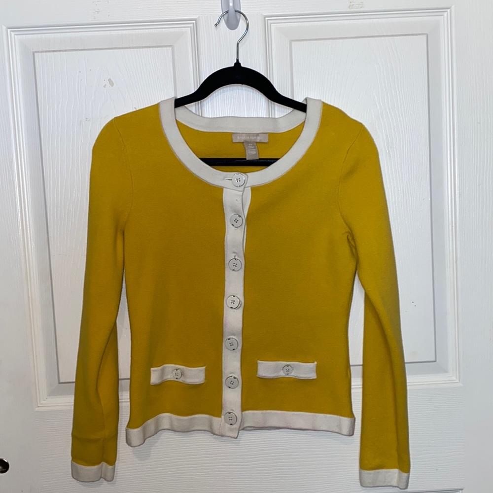 Banana Republic Mustard Cardigan
